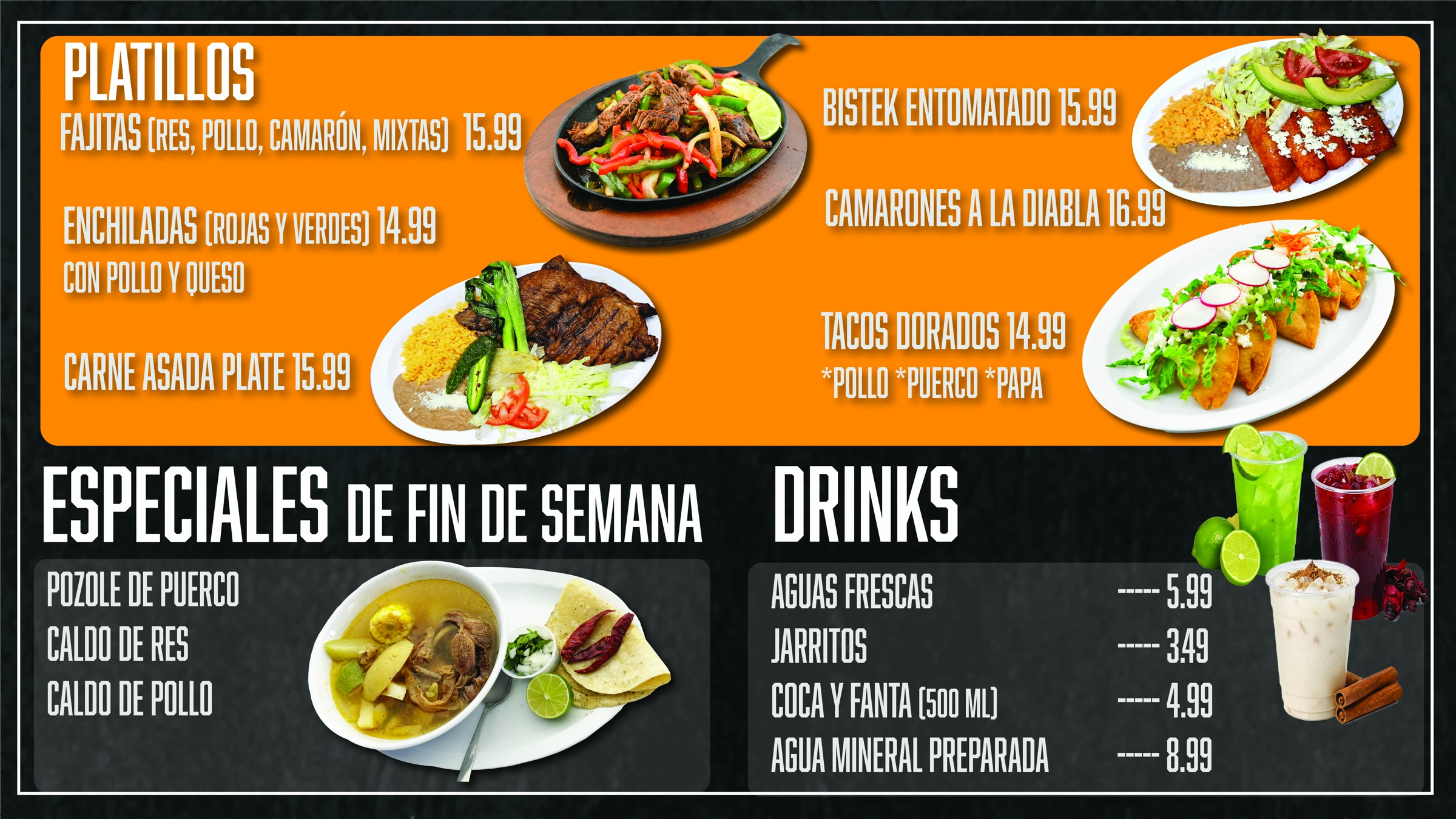 The Black Spoon menu page 2